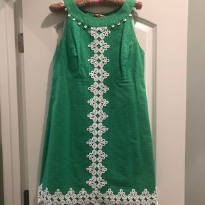 Lilly Pulitzer Green shift with lace